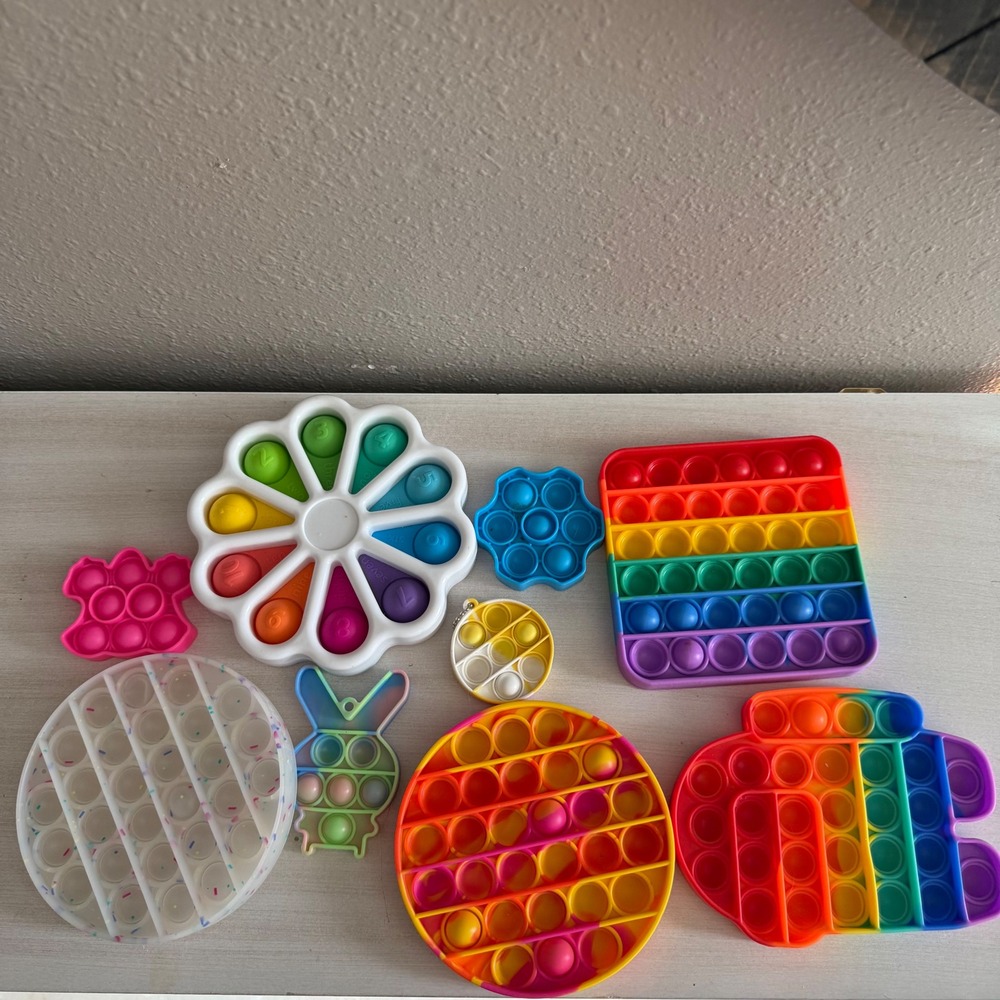 Fidget Toy Set‎ Pop It Sensory Bubble Push Silicone Stress Relief Pack